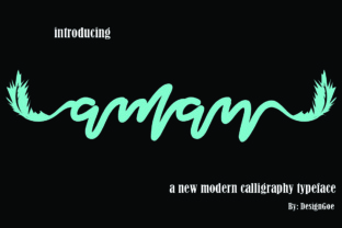 Aman Script Font for Editorial Design