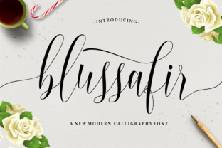 Blussafir Script: A Modern Calligraphy Typeface for Makers