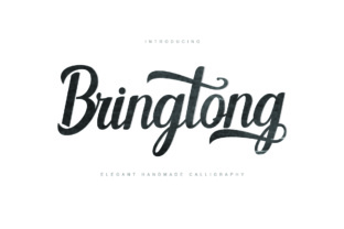 Bringtong: A Modern Brush Script Typeface for Editorial Design