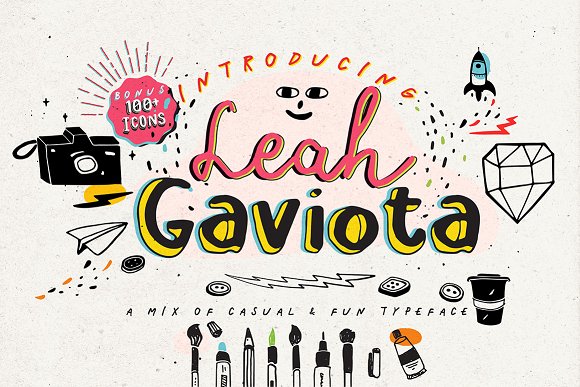Leah Gaviota Script Typeface for Editorial Design
