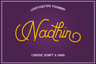 Nadhin: A Modern Script Typeface for Editorial Design