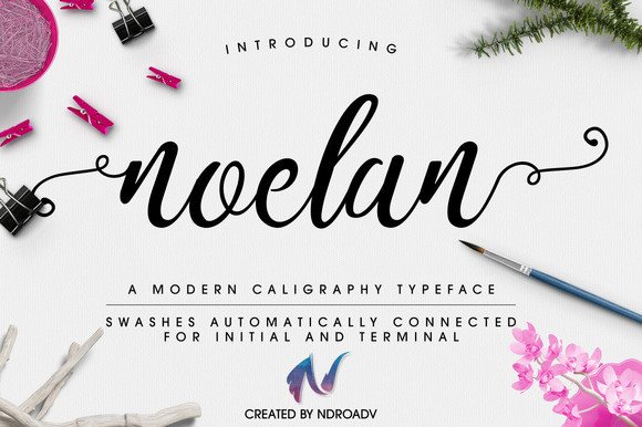 Noelan: A Modern Script Font for Small Business Branding