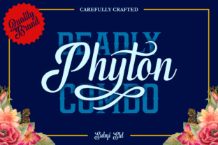 Phyton Script Font for Vintage Modern Crafts