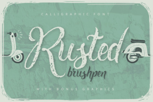 Rusted Brushpen: A Grungy Script Font for Makers