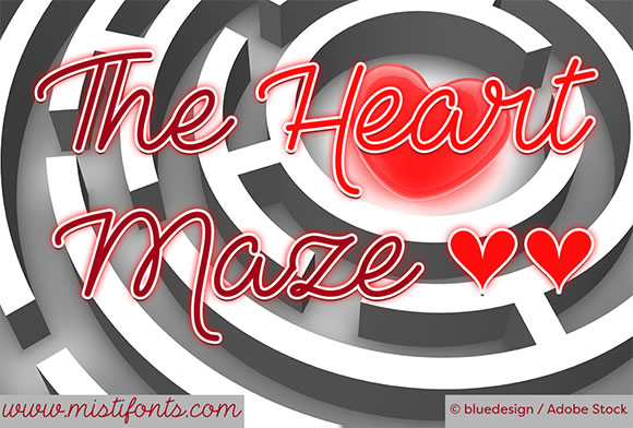 The Heart Maze Font for Handmade Branding