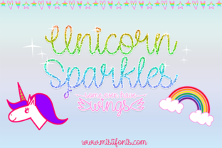 Unicorn Sparkles Font for Magical Handmade Designs